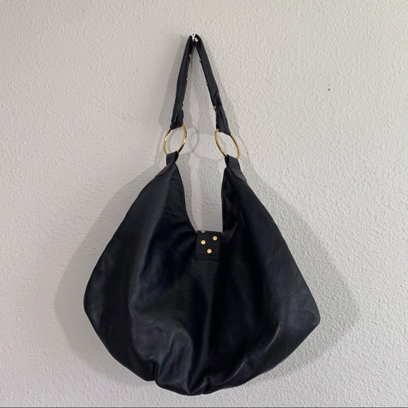 Leather Rhinestone Jasmine Hobo Bag - Picture 11 of 13